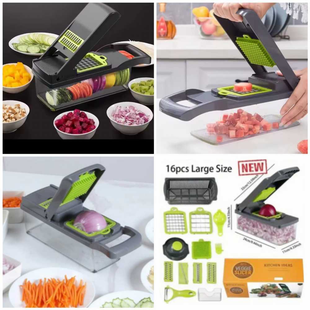 16-in-1 Vegetables Cutter- Multifuctional Chopper & Mandoline Slicer